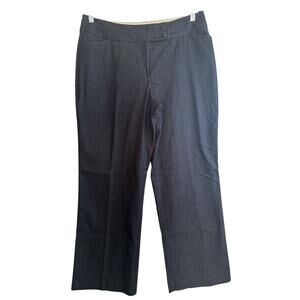 Worthington Modern Fit Cotton Straight Leg Trouser Denim Blue Pants Women's 12